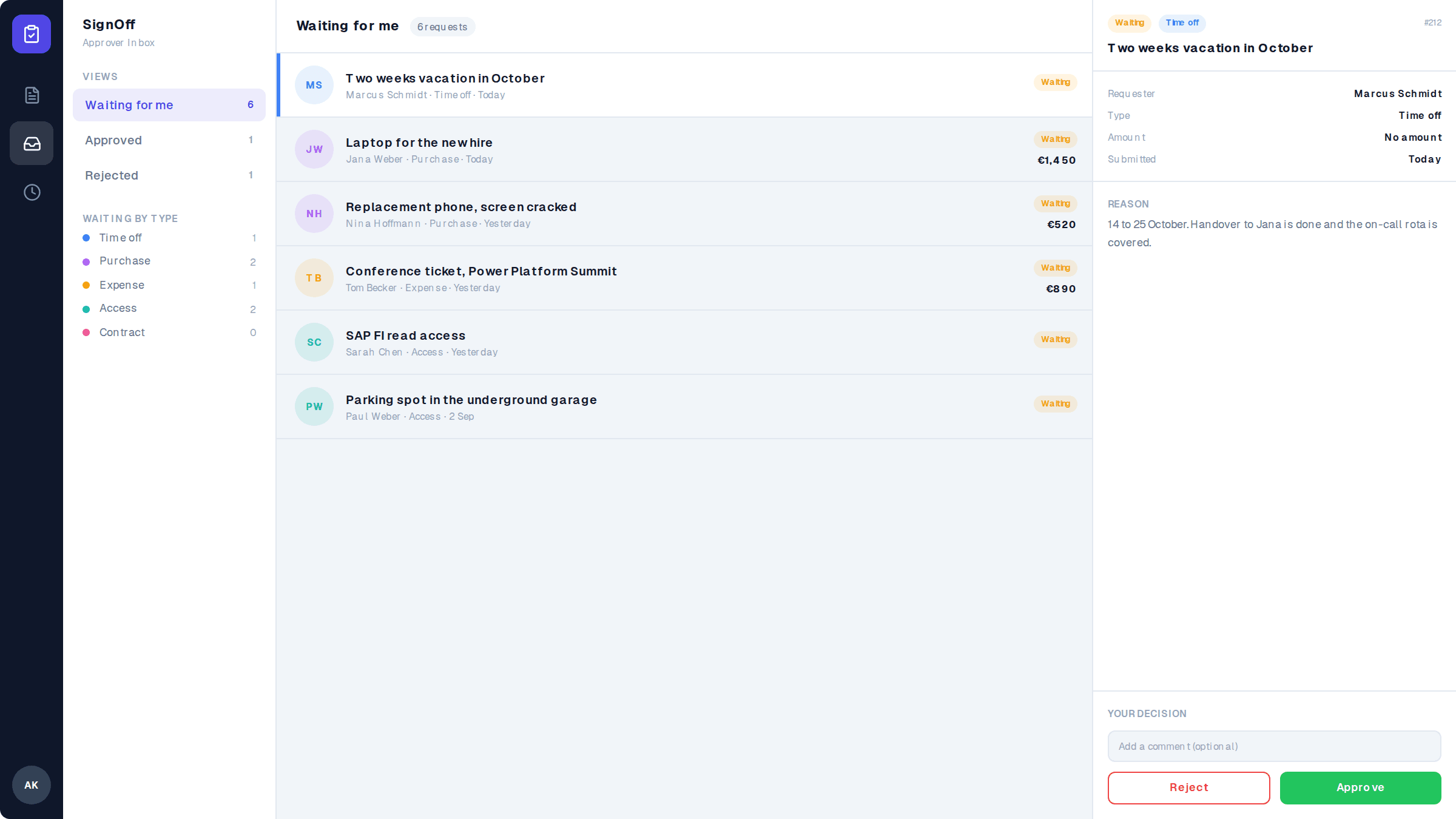 Approvals App app preview