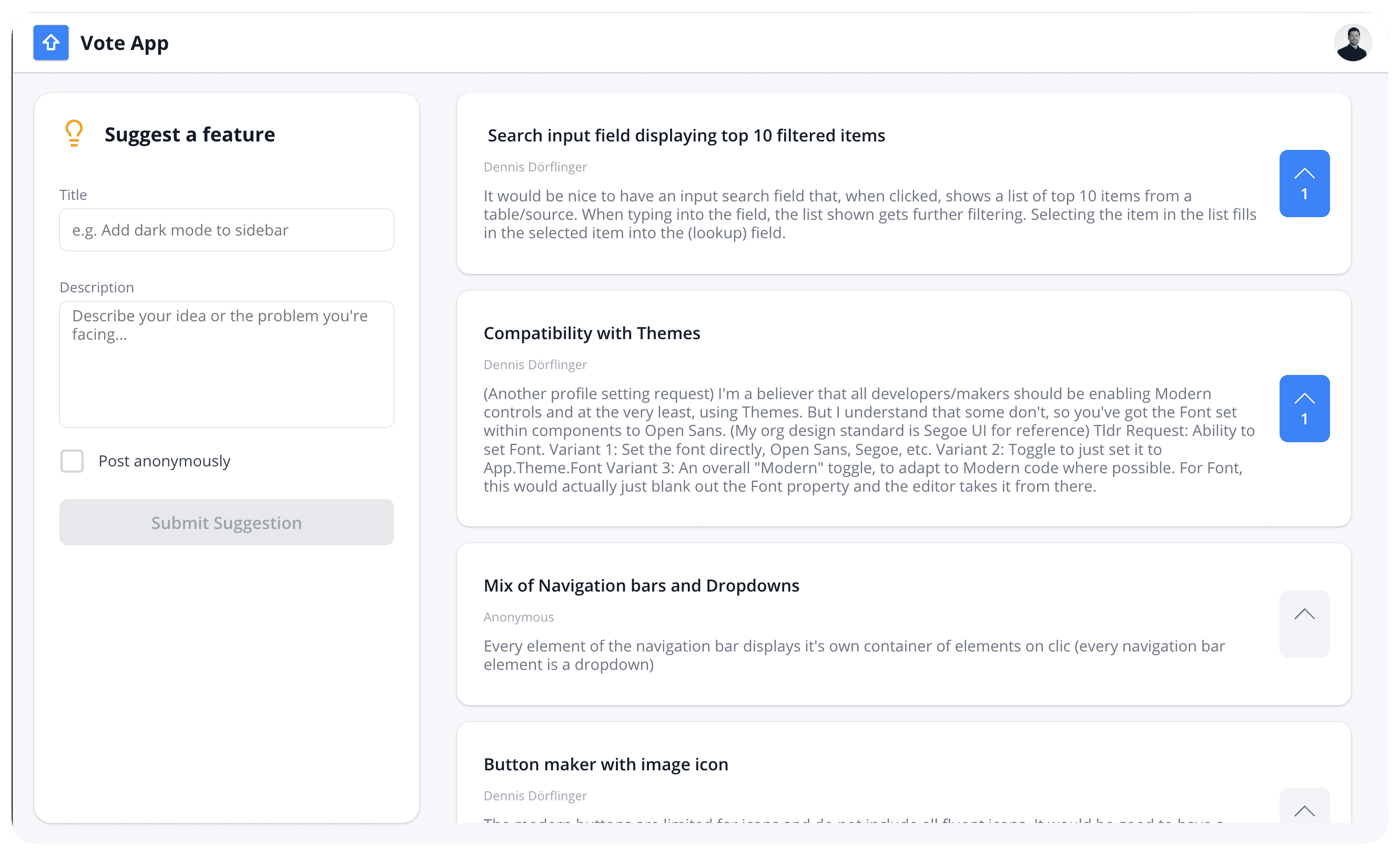 Feedback App app preview