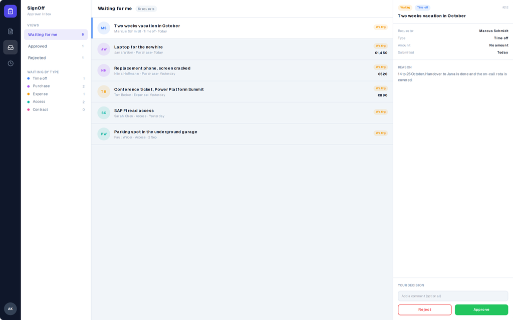 Approvals App preview
